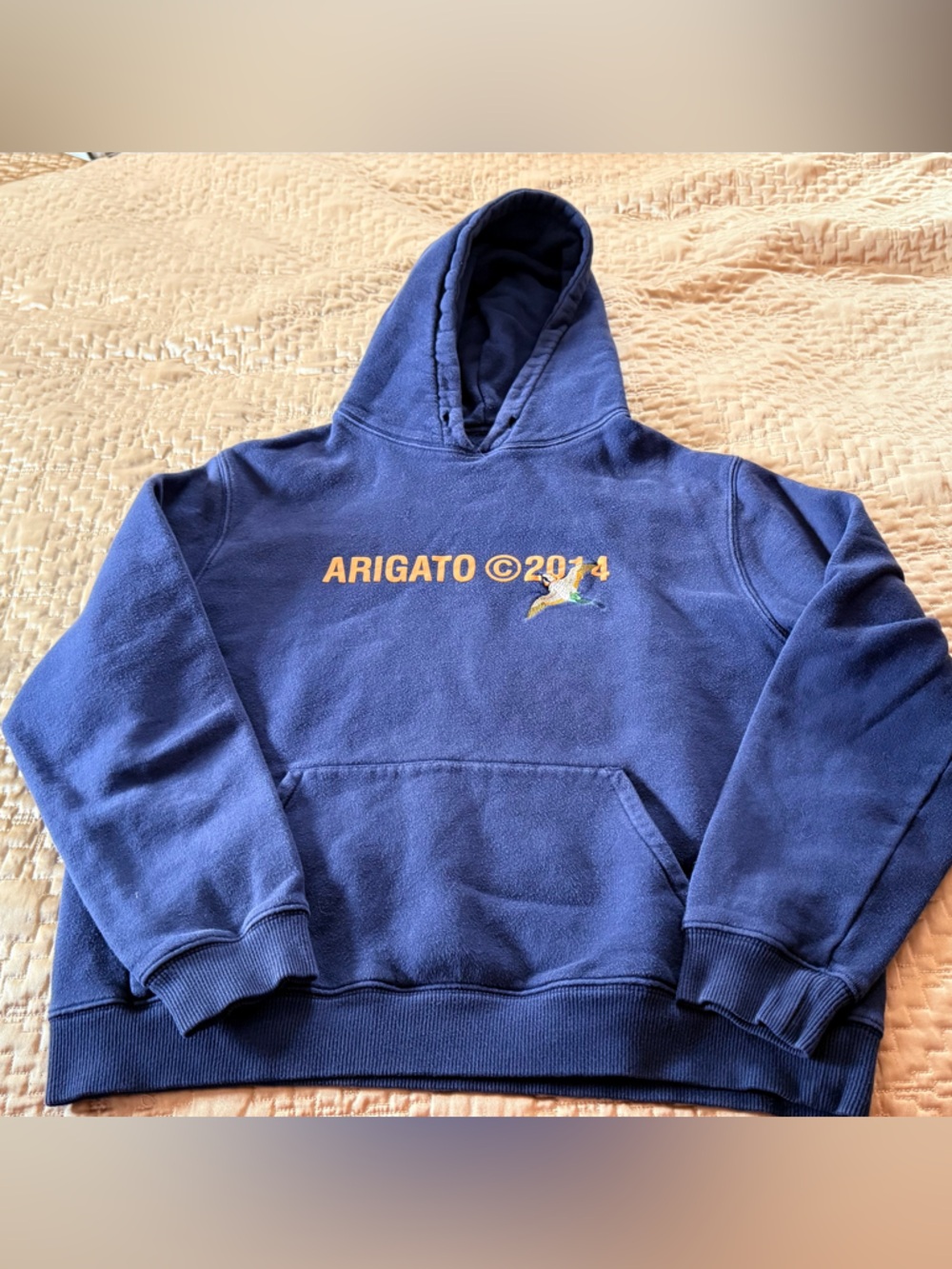 Axel Arigato 2014 hoodie with embroidery and Orange print Mens Small